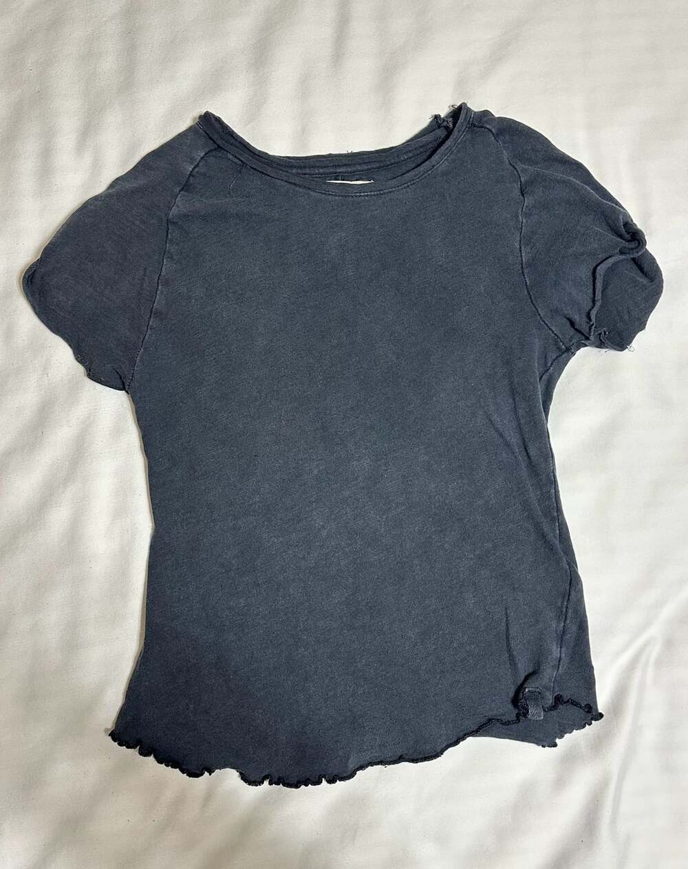 Free People Be My Baby Tee Size M Gray Cotton